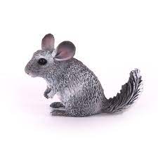 CollectA Wild Animal Figurine - Long Tailed Chinchilla Realistic Toy Model for Kids, Perfect for Educational Play, Animal Collections & Diorama Scenes