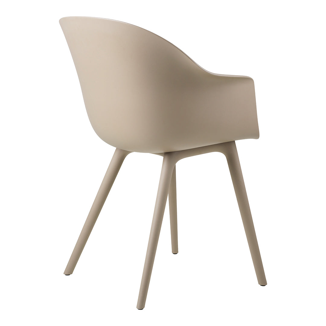 Bat Dining Chair with Plastic Base - Durable Outdoor Patio Furniture for Garden, Poolside, and Backyard Dining