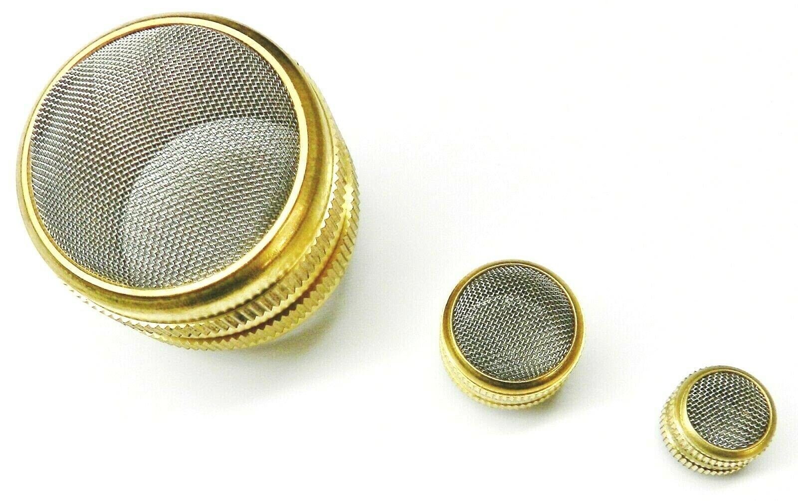 3-Piece Ultrasonic Cleaner Basket Set - Brass & Stainless Steel Mesh Holder for Jewelry, Watches, Dentures (2