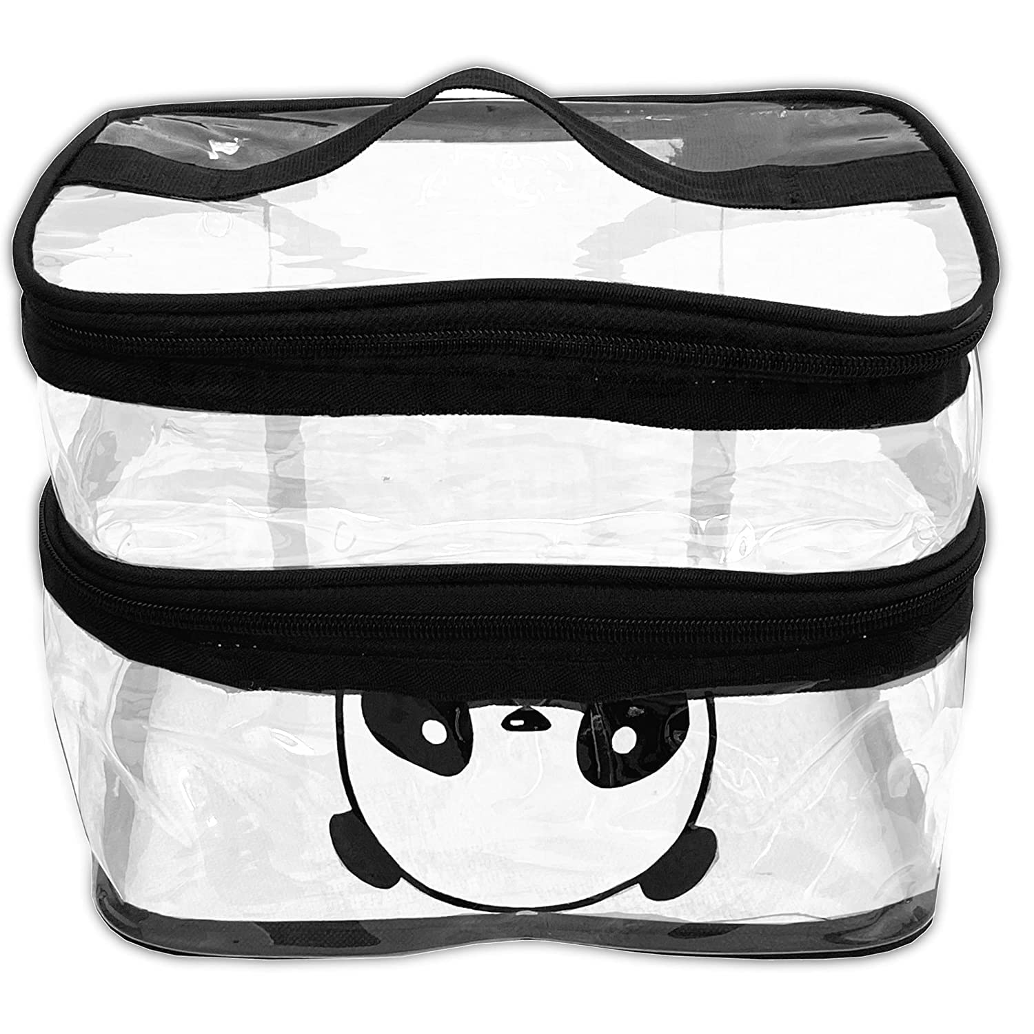 VIBGYOR Clear Travel Toiletry Bag for Makeup & Cosmetics - Double Layer PVC Waterproof Pouch for Women's Travel Essentials, Gym, Camping & Airport Security