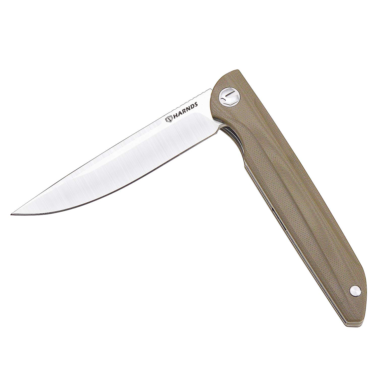 Premium Titanium Folding Knife - Sandvik 14C28N Blade & G10 Handle - Quick Opening Pocket Knife with Secure Lock - 3.9oz 0.75