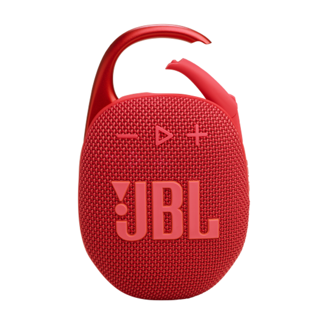 JBL Clip 5 Portable Bluetooth Speaker - Waterproof Wireless Speaker with Carabiner, Red - Perfect for Outdoor Adventures, Beach, Hiking & Travel