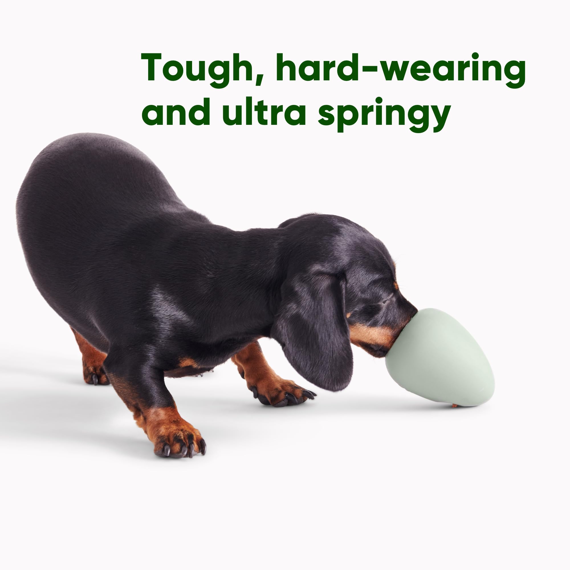 Beco Dog Toy - Natural Rubber Chew Toy for Boredom Buster & Mental Enrichment, Treat Dispenser Ball for Small Medium Large Dogs - Perfect for Indoor Play, Training Rewards & Anxiety Relief (Green)