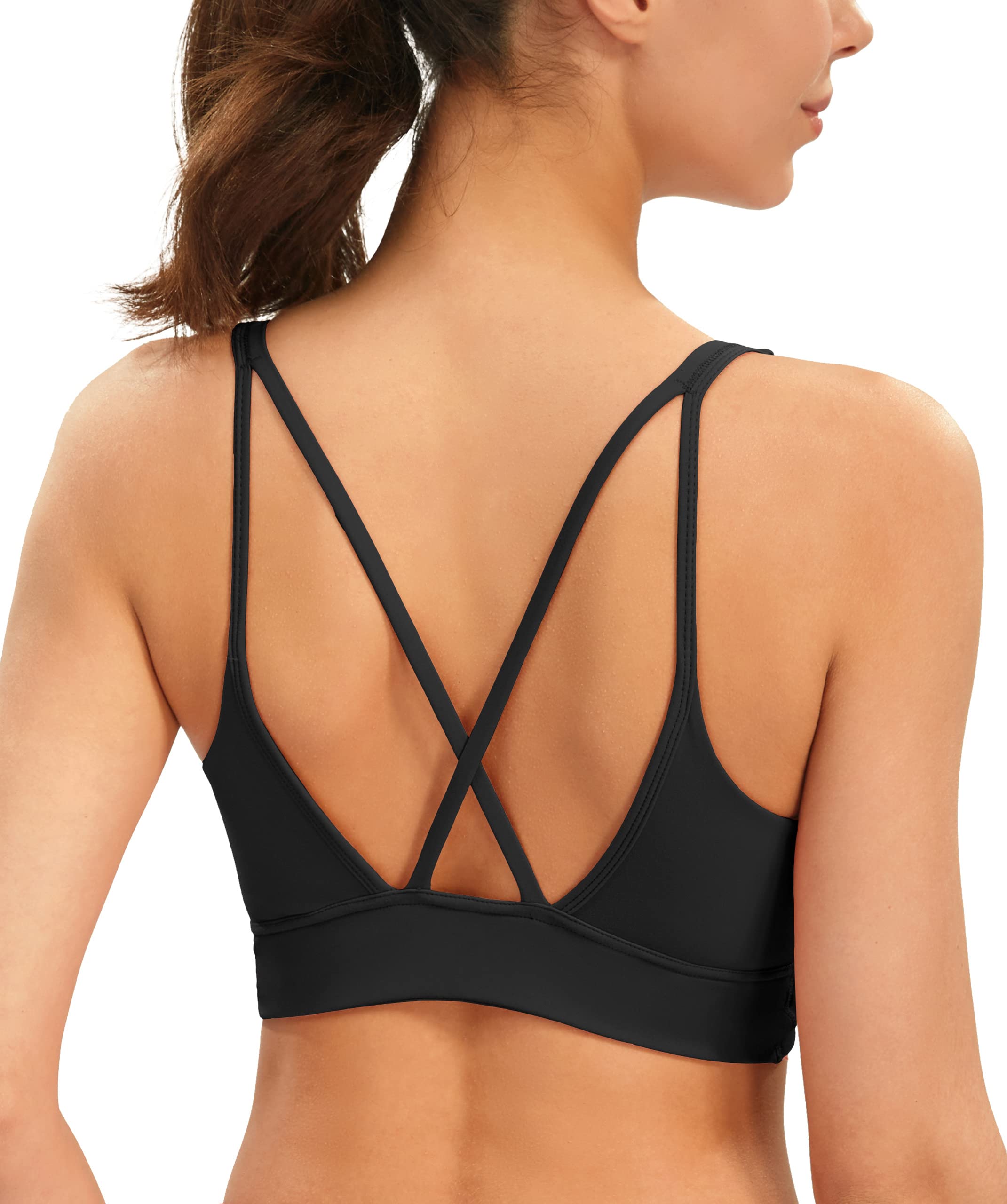 JOYSPELS Women's Sports Bras - Criss Cross Back for Running & Gym