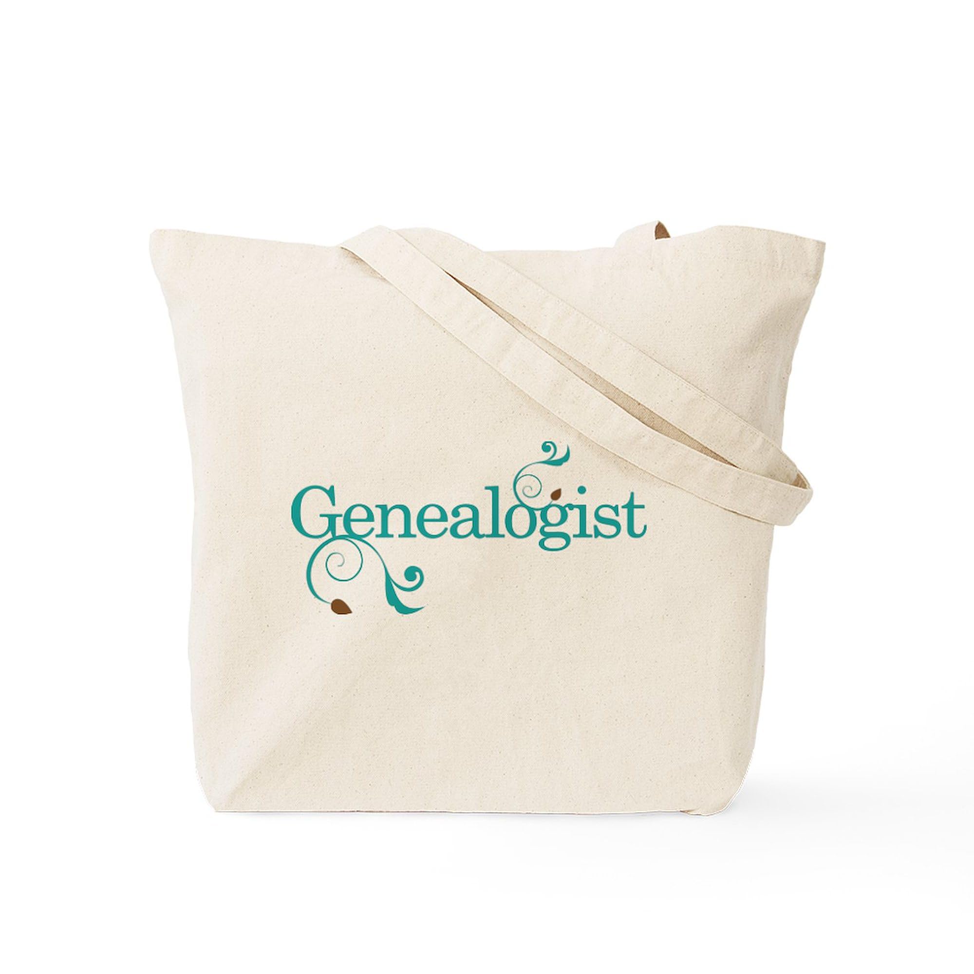 Genealogist Gift Tote Bag - Natural Canvas Reusable Shopping Tote for Genealogy Enthusiasts - Perfect for Library Research, Family Reunions & Genealogy Conferences