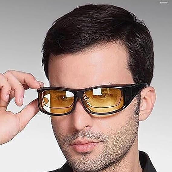 Fanyil Night Vision Glasses for Driving - Anti-Glare Night Driving Glasses for Men & Women - Perfect for Night Commuting, Road Trips & Low-Light Conditions