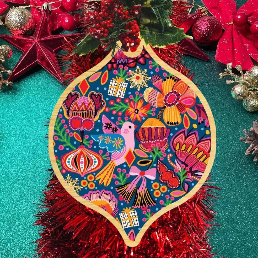 Christmas Ornaments & Holiday Cards Set - Australian-Themed Xmas Decor for Tree & Festive Greetings | Perfect for Home, Office & Gift Giving