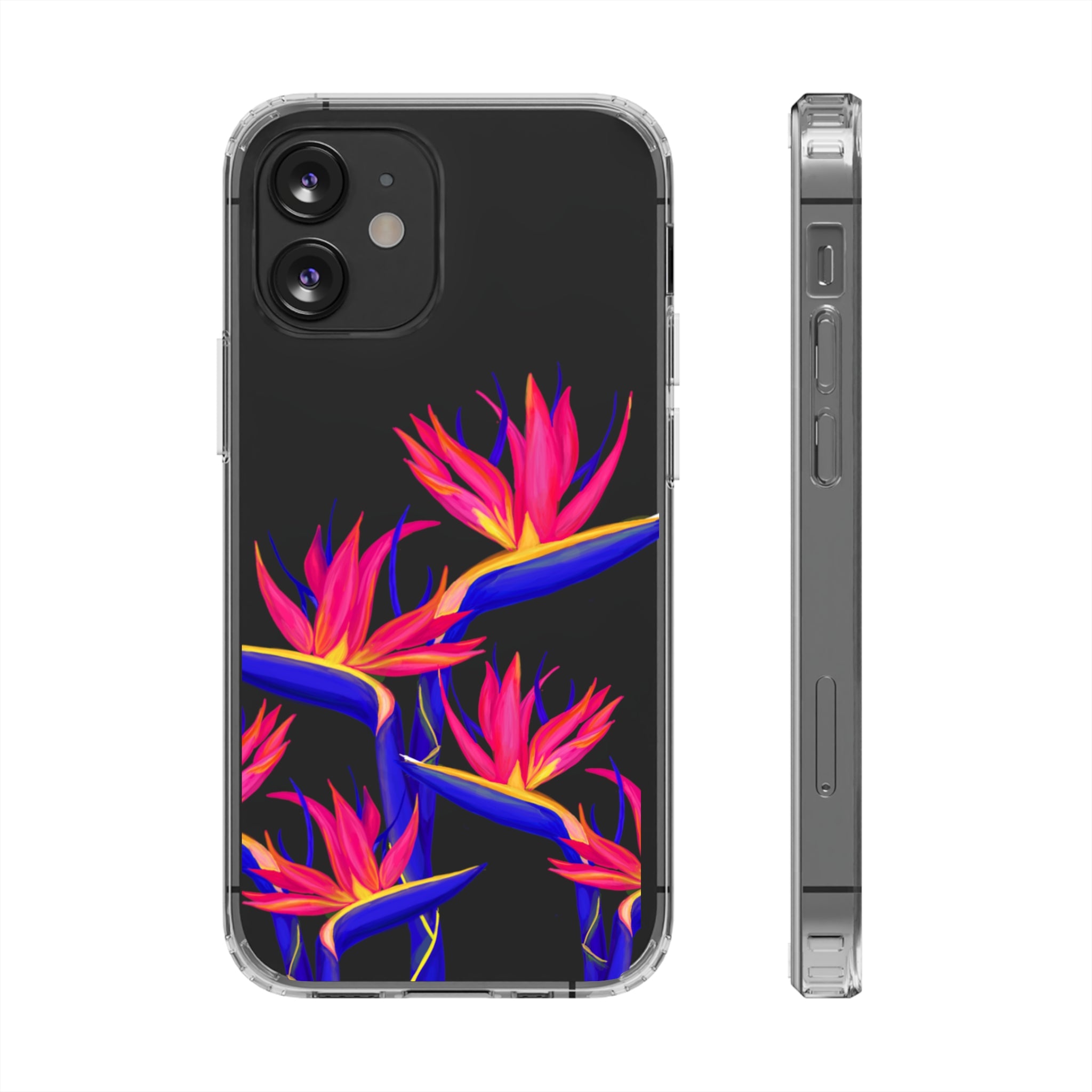 Pua Manu Neon Clear Phone Case - Shockproof & Scratch-Resistant Protective Cover for iPhone & Samsung - Perfect for Outdoor, Travel & Daily Use