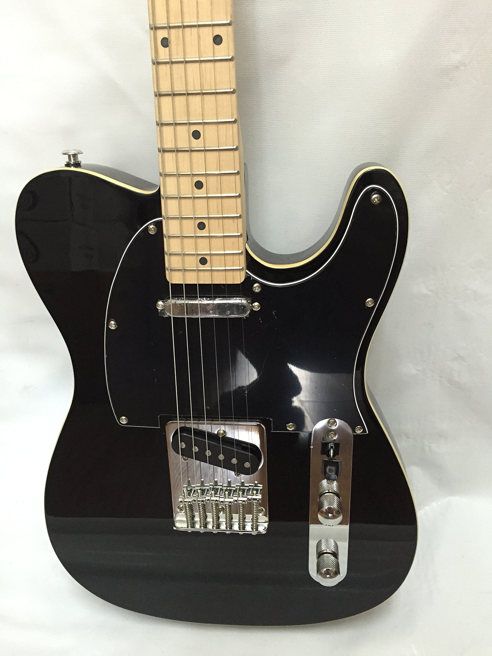 6 String Electric Guitar - Solid Body, Black Finish with Free Gig Bag | Perfect for Beginners, Live Performances & Home Practice