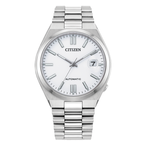 Citizen Automatic Tsuyosa Watch for Men - White Dial Stainless Steel Dress Watch - Perfect for Business, Formal & Everyday Wear