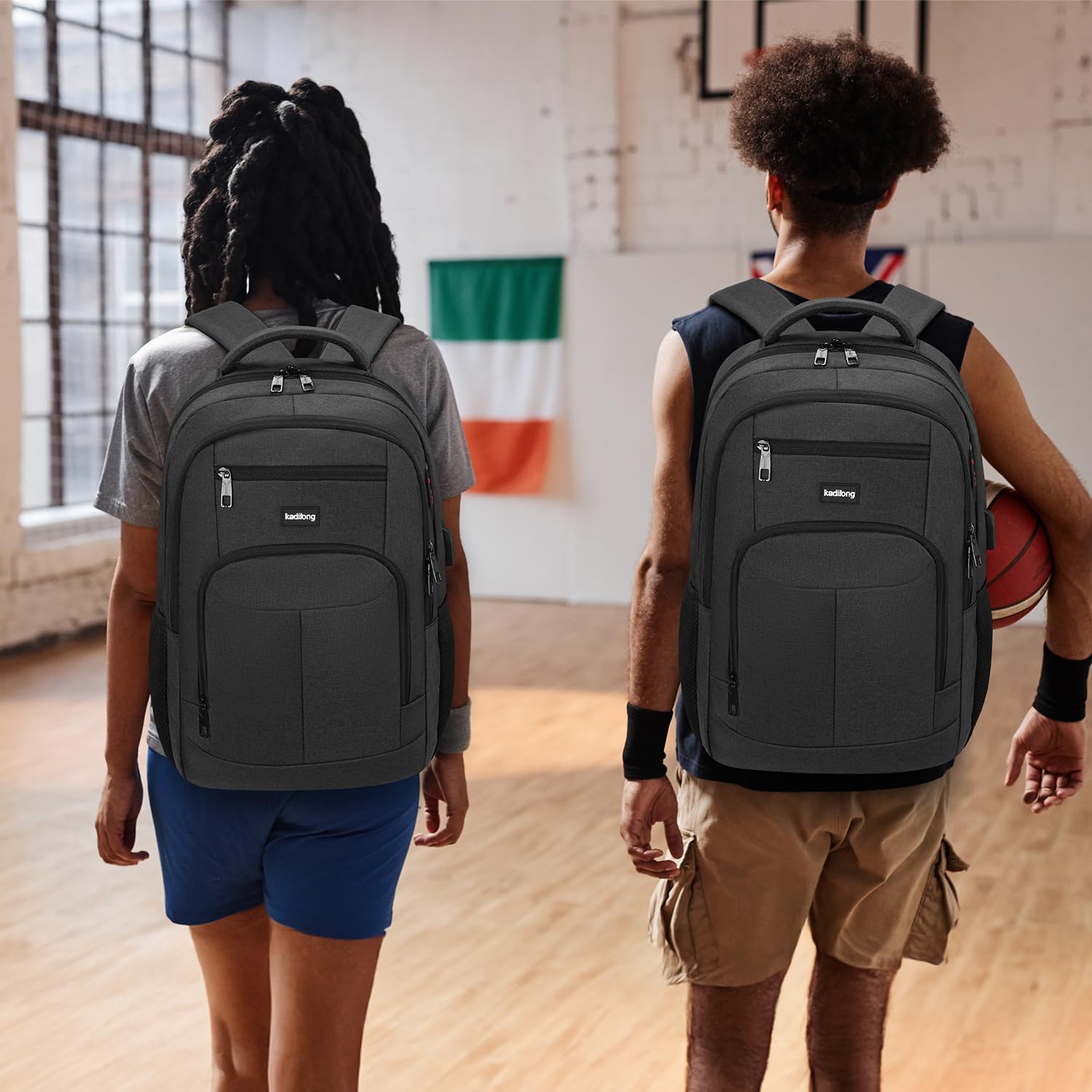 Men's Laptop Backpack with USB Charging Port - Durable School & College Bookbag for Teen Boys, Fits 15.6 Inch Laptop & Notebook, Ideal for Work, Business, Middle & High School, Black - Perfect for Daily Commute & Travel