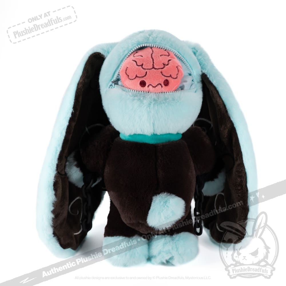 Plushie Dreadfuls OCD v2 Rabbit Stuffed Animal - Soft Anxiety Relief Plush Toy for Mental Health Support & Comfort