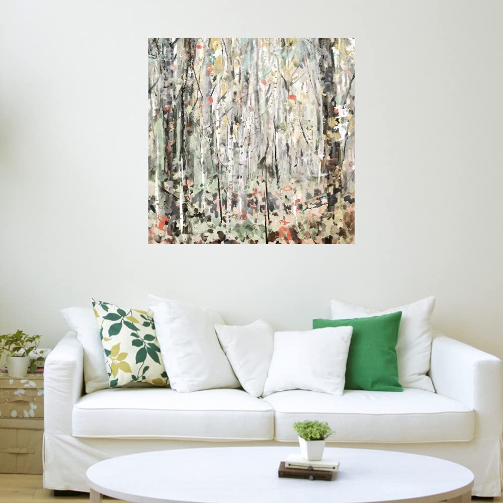 Enchanted Birches Canvas Wall Art - 22x22 Inch Ready to Hang Painting for Living Room, Bedroom, Office Decor - Nature Inspired Landscape Artwork by Artist Studio Arts | Perfect for Home, Office & Commercial Spaces