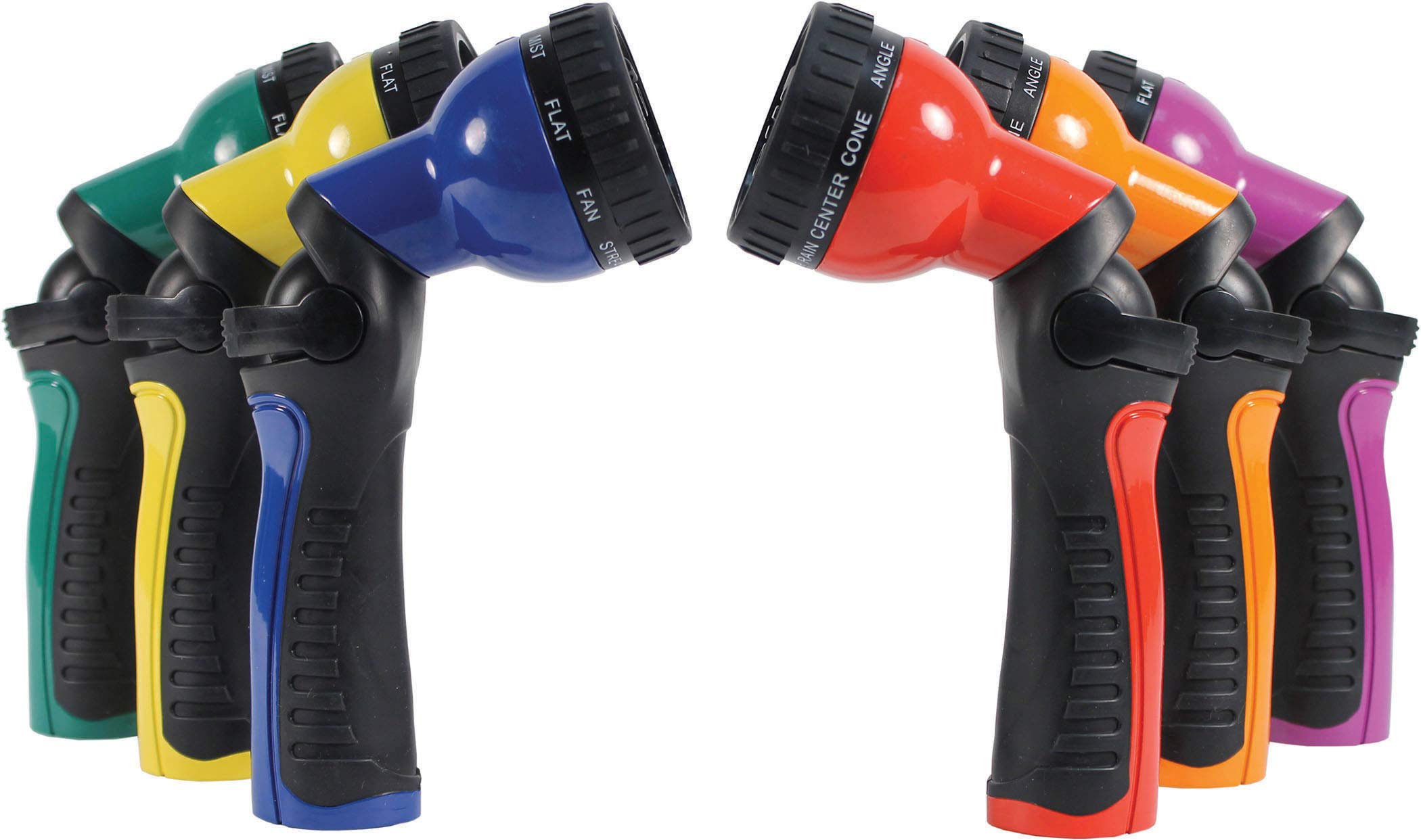 Dramm 10-14500 Revolution™ 9-Pattern Adjustable Garden Spray Gun with Thumb Control Valve - 12 Pack (Assorted Colors) for Lawn, Garden & Outdoor Plant Watering