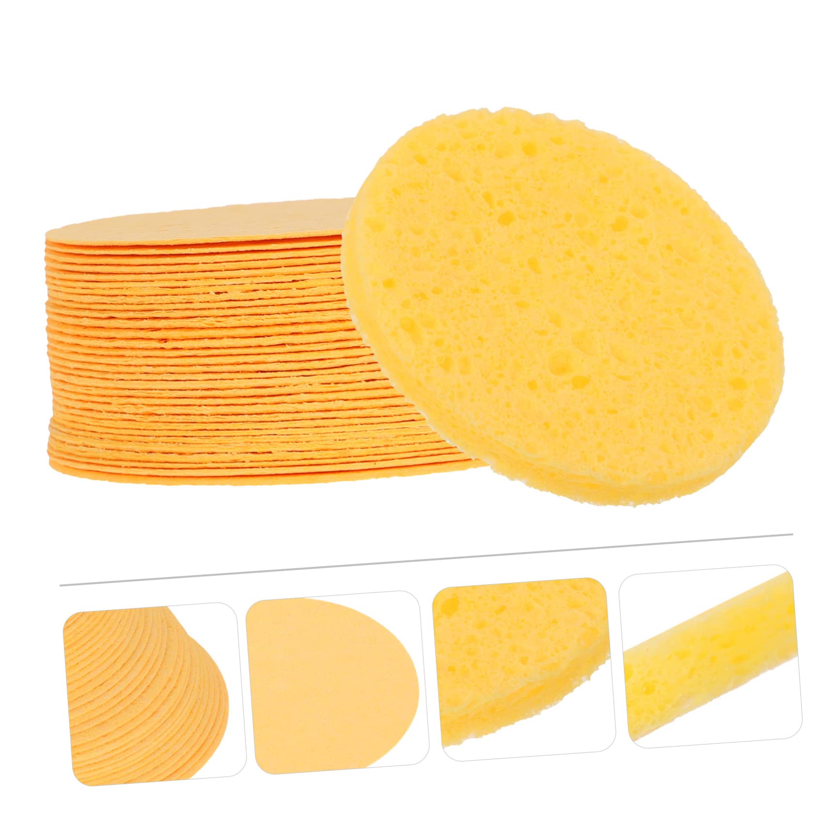 DOITOOL 90 Pcs Compressed Cotton Makeup Sponges - Foundation & Body Powder Puff, Wood Pulp Beauty Blenders for Flawless Makeup Application - Perfect for Home, Travel & Professional Makeup Kits