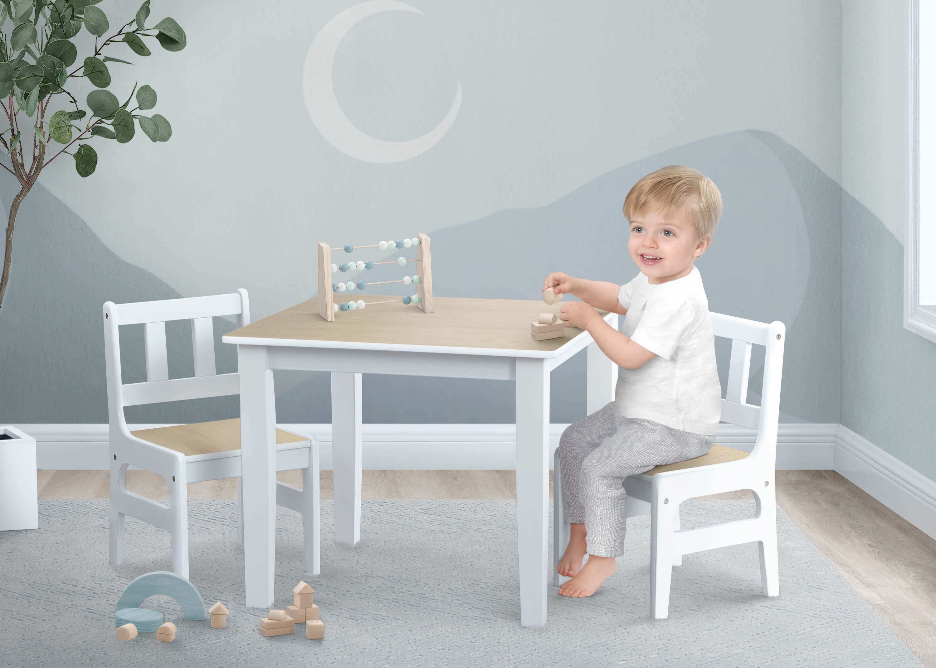 Modern Dining Table and Chair Set for 4 - Kitchen & Breakfast Nook Furniture - Perfect for Small Spaces, Apartments & Cozy Homes