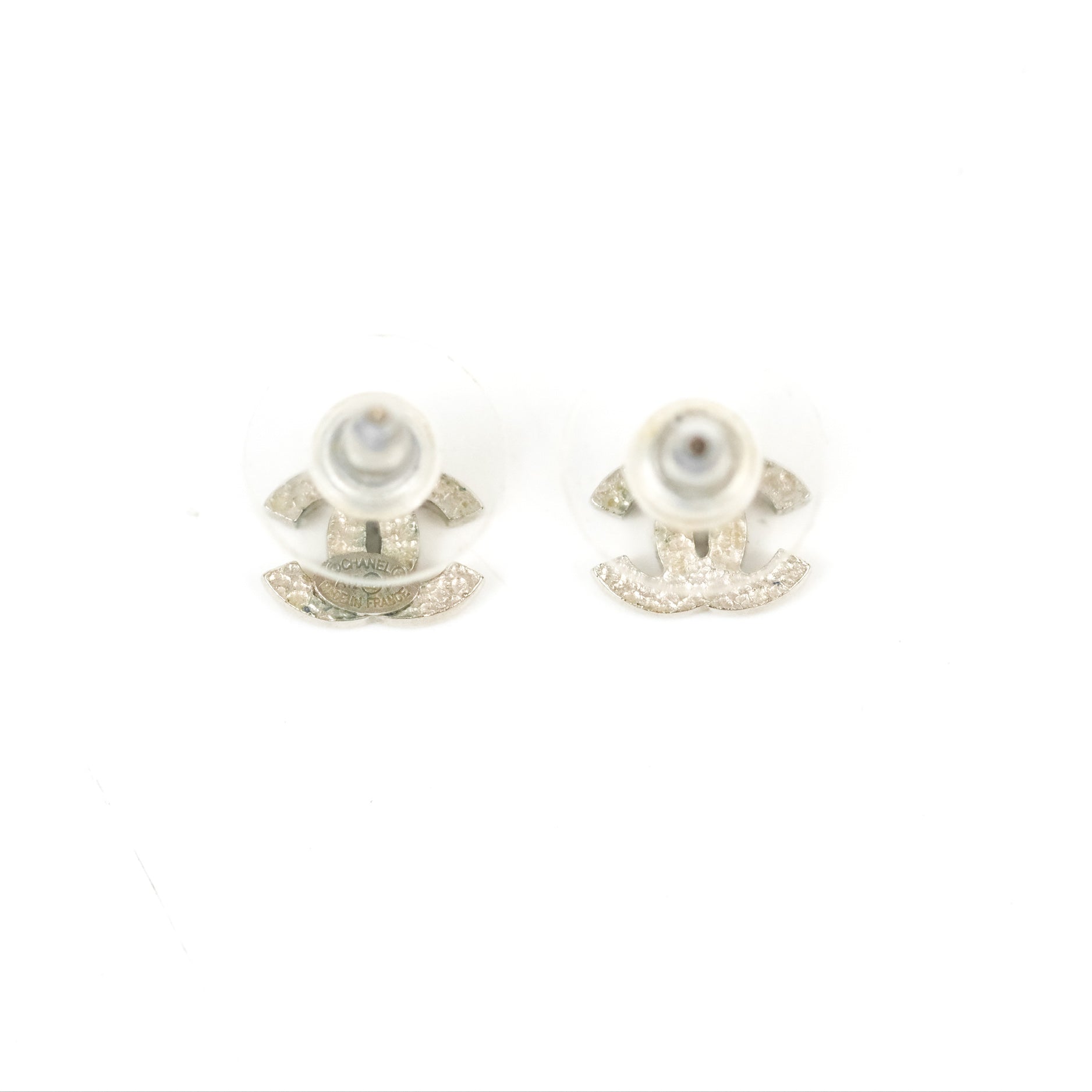 Chanel CC Crystal Earrings for Women - Silver Tone Fashion Jewelry | Elegant Gift for Birthday, Anniversary & Special Occasions