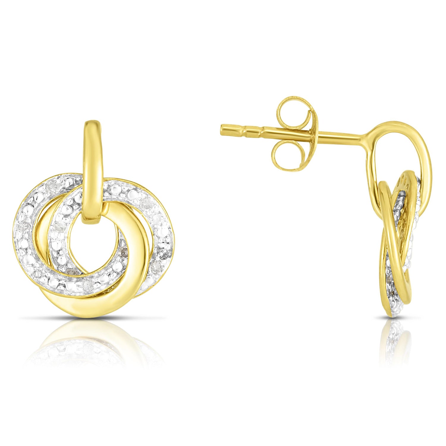 14K Gold Diamond Circle Hoop Earrings for Women - Elegant & Dainty Everyday Jewelry Gift for Her | Perfect for Parties, Weddings & Date Nights
