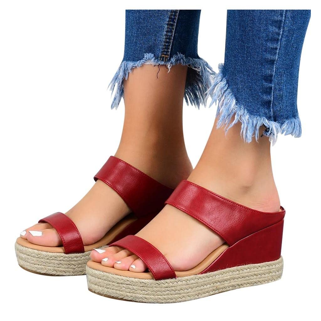 Women's Wedge Sandals - HOUYISH Dressy Summer Heel Flip Flops with Open Toe for Casual, Beach & Travel | Perfect for Vacations, Pool Parties & Summer Outfits
