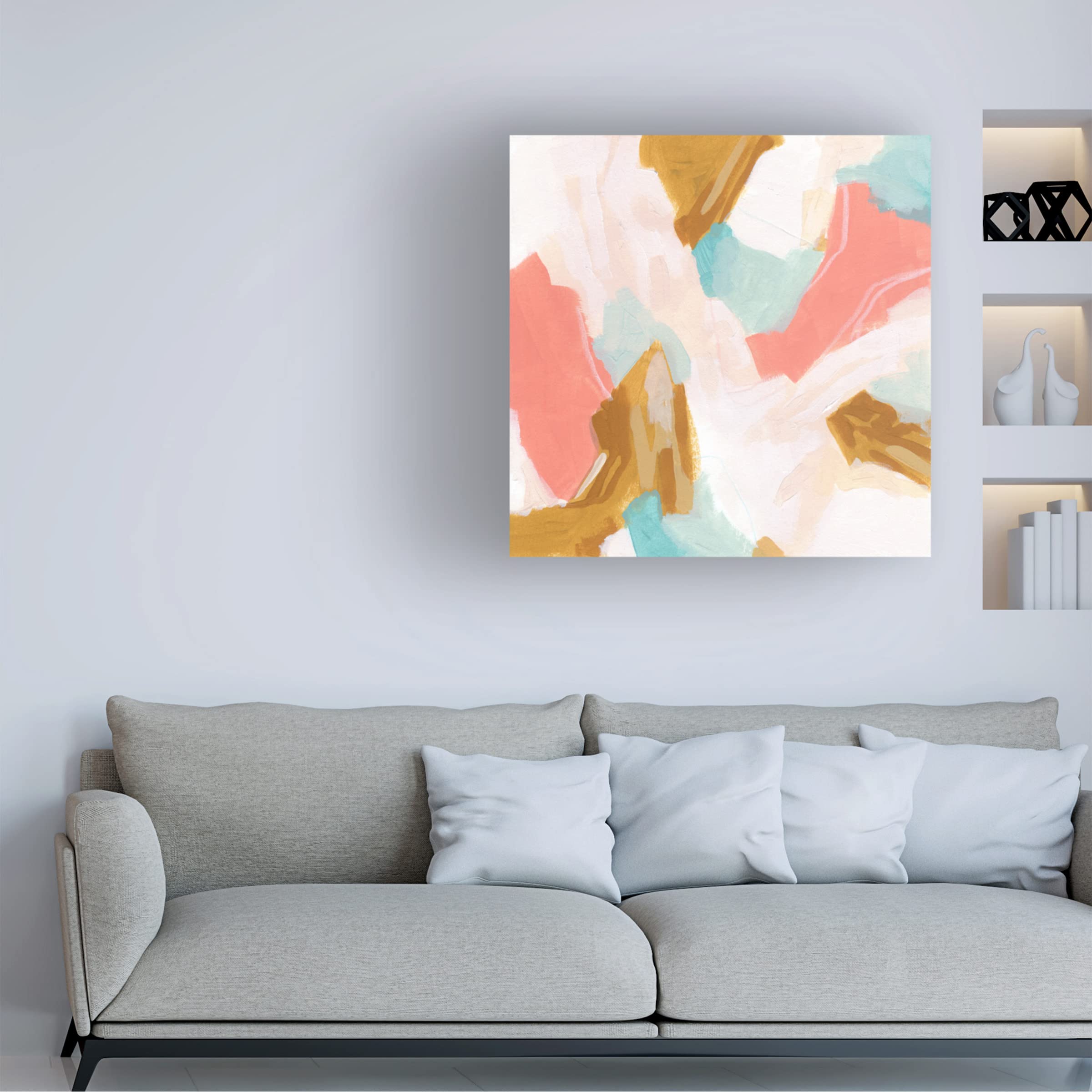 Trademark Fine Art 'Flight Path III' Canvas Wall Art by June Erica Vess - Modern Abstract Painting for Living Room, Bedroom & Office Decor