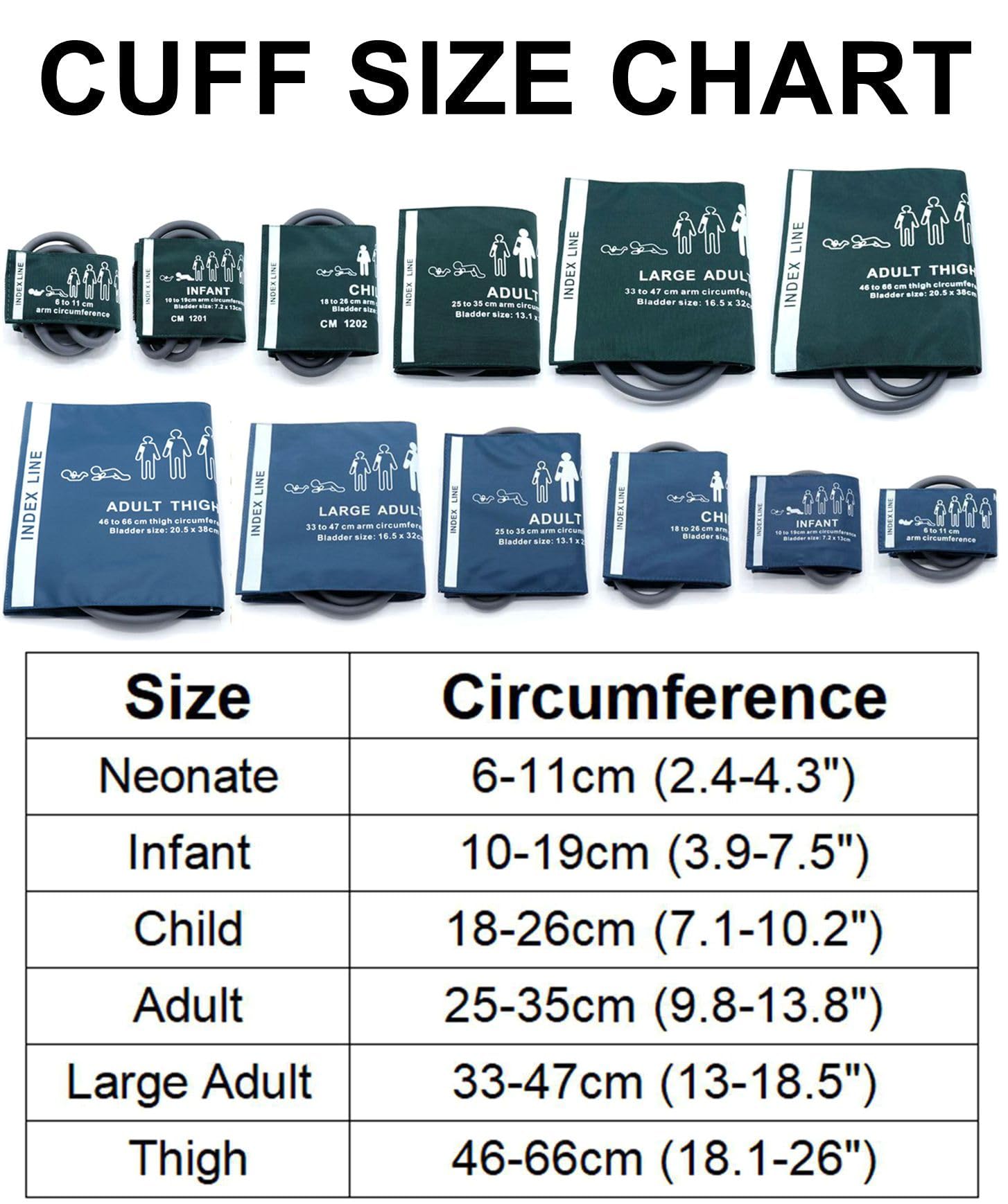 **Large Adult Blood Pressure Cuff 33-47 cm - Nylon Reusable NIBP Cuff with Double Tubes for Big Arms, No BP Connector - Ideal for Home Health Monitoring & Medical Use**