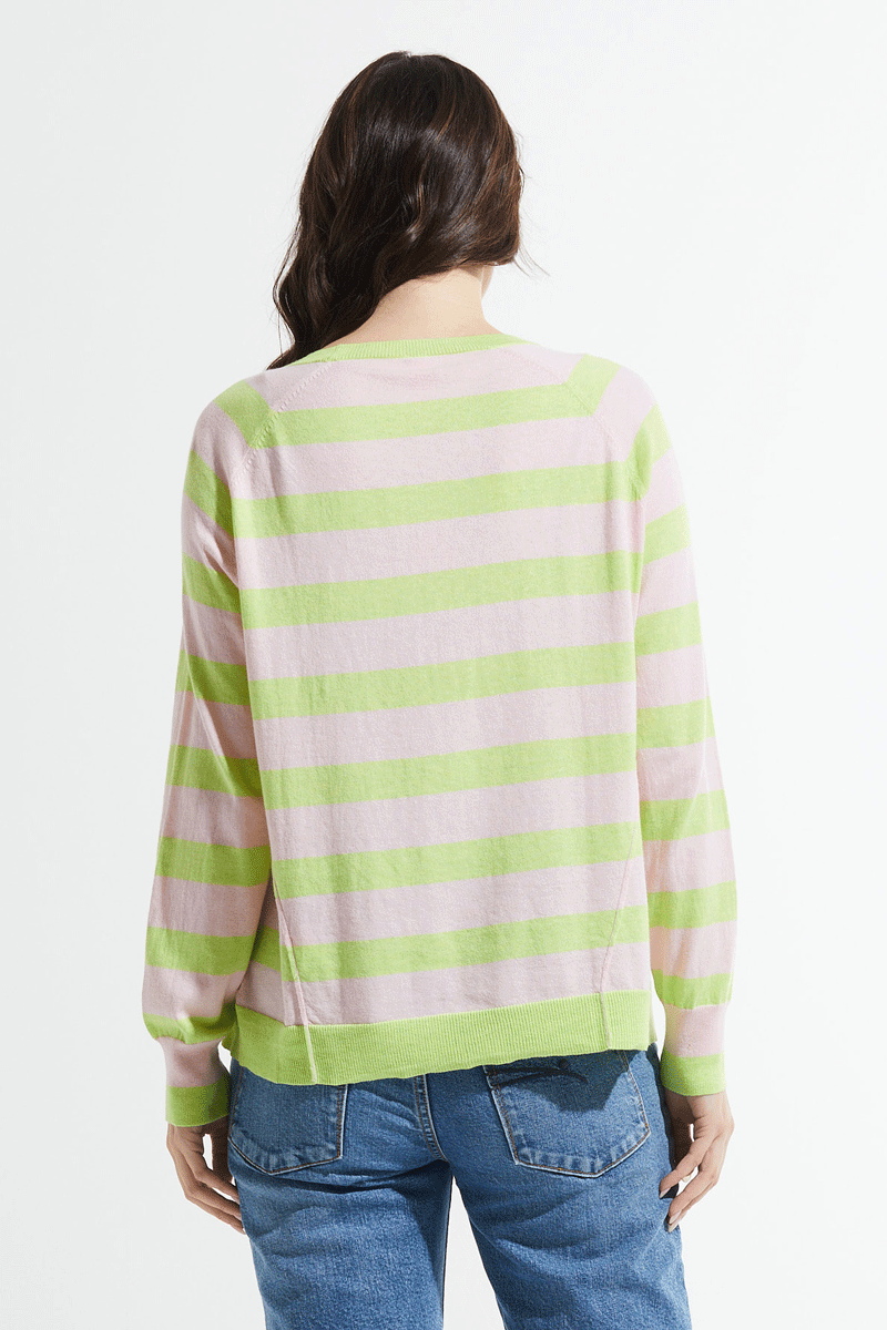 Zaket & Plover Women's Casual Raglan Stripe Sweater - Soft Long Sleeve Knit Pullover for Fall & Winter | Perfect for Office, Date Night and Weekend Outfits