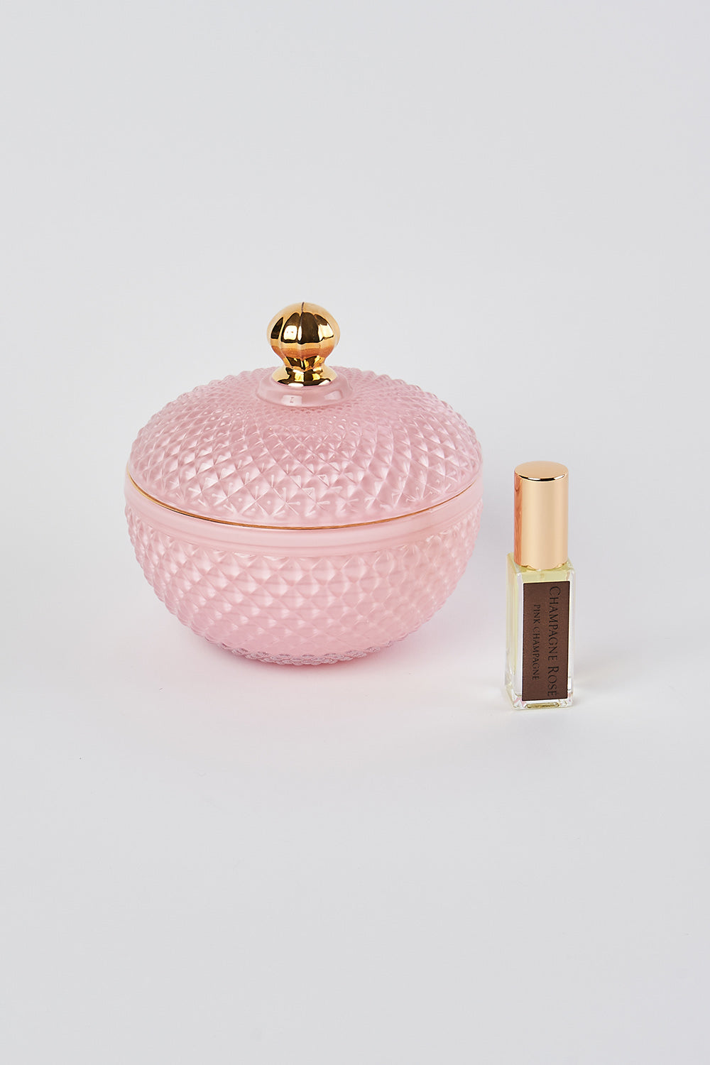 Côte Noire Round Art Deco Scented Pink Candle - Luxury Home Decor, Romantic Gift for Women, Perfect for Bedroom & Bathroom Aromatherapy