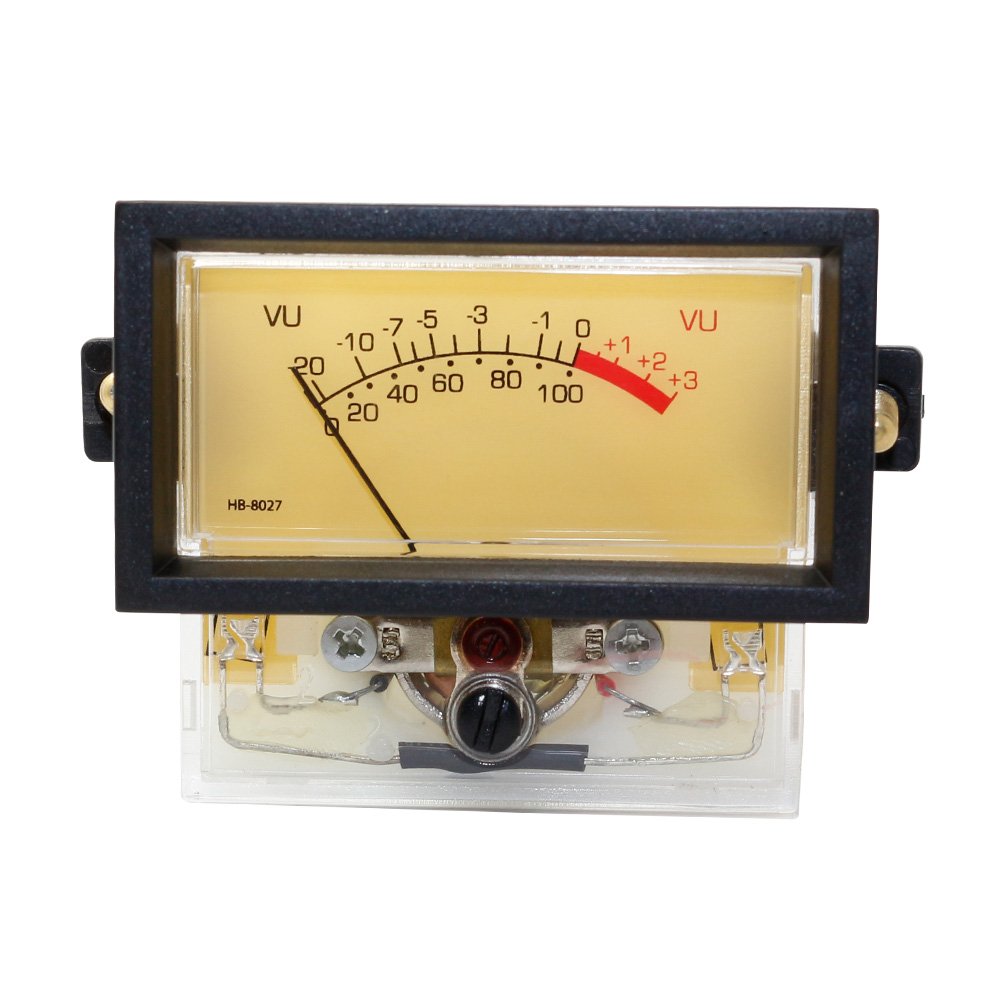 Professional Audio Power Amplifier Panel with VU Meter & DAC - DB Sound Level Meter with Backlight for Home Studio, DJ Setup & Live Performances