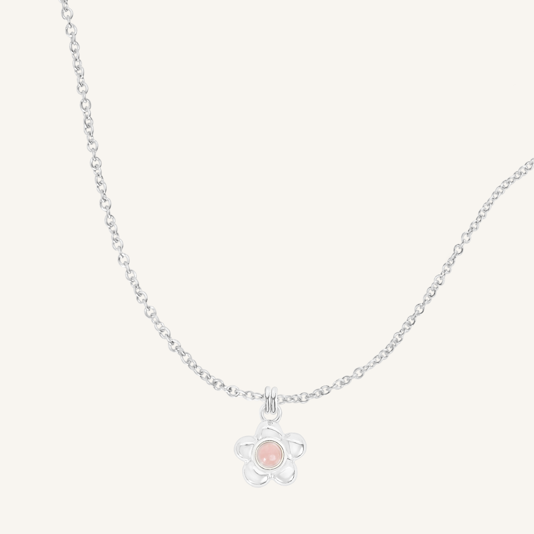 Blossom Charm Necklace - Floral Pendant Jewelry for Women, Dainty Rose Gold Necklace Gift for Her - Perfect for Weddings, Anniversaries & Everyday Elegance