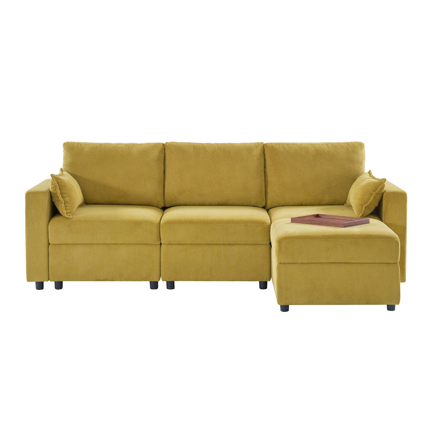 Amando Soft Storage Sectional Sofa - Modern L-Shaped Couch with Hidden Storage | Perfect for Small Spaces, Living Room & Apartment | Comfortable & Stylish Home Furniture