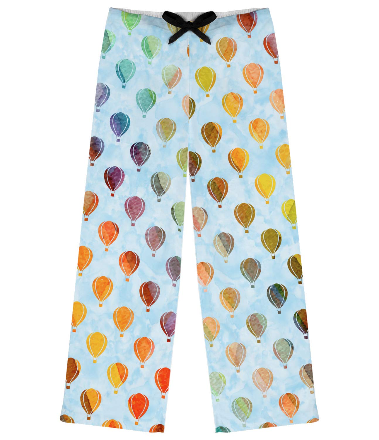 Women's Watercolor Hot Air Balloon Pajama Pants - Soft Cotton Sleepwear for Lounge & Bedtime