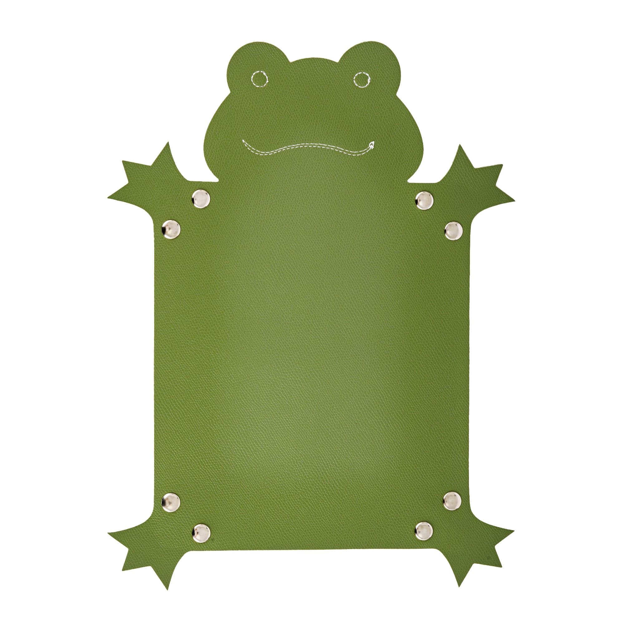 Premium Folding Leather Dice Tray for D&D - Portable Green Frog Design Dice Holder & Storage Organizer - Perfect for Tabletop RPG Games, Board Games, and Travel Gaming Accessories