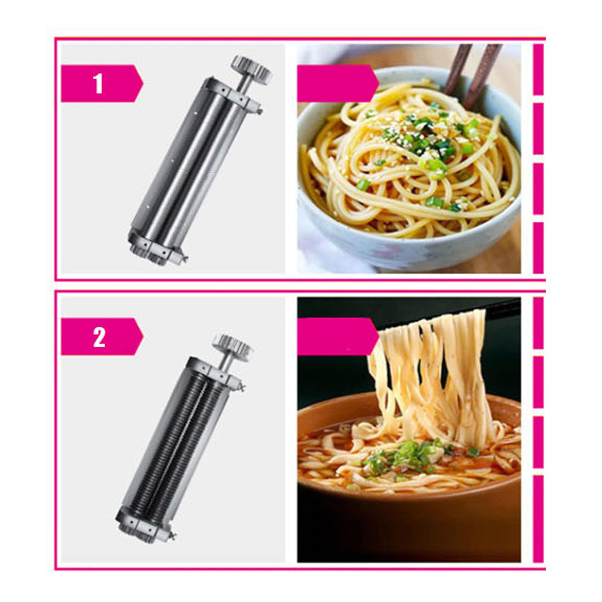 Electric Dough Roller Machine - 2.2KW Pasta Maker with 1mm & 2mm Thickness Settings, 9.4