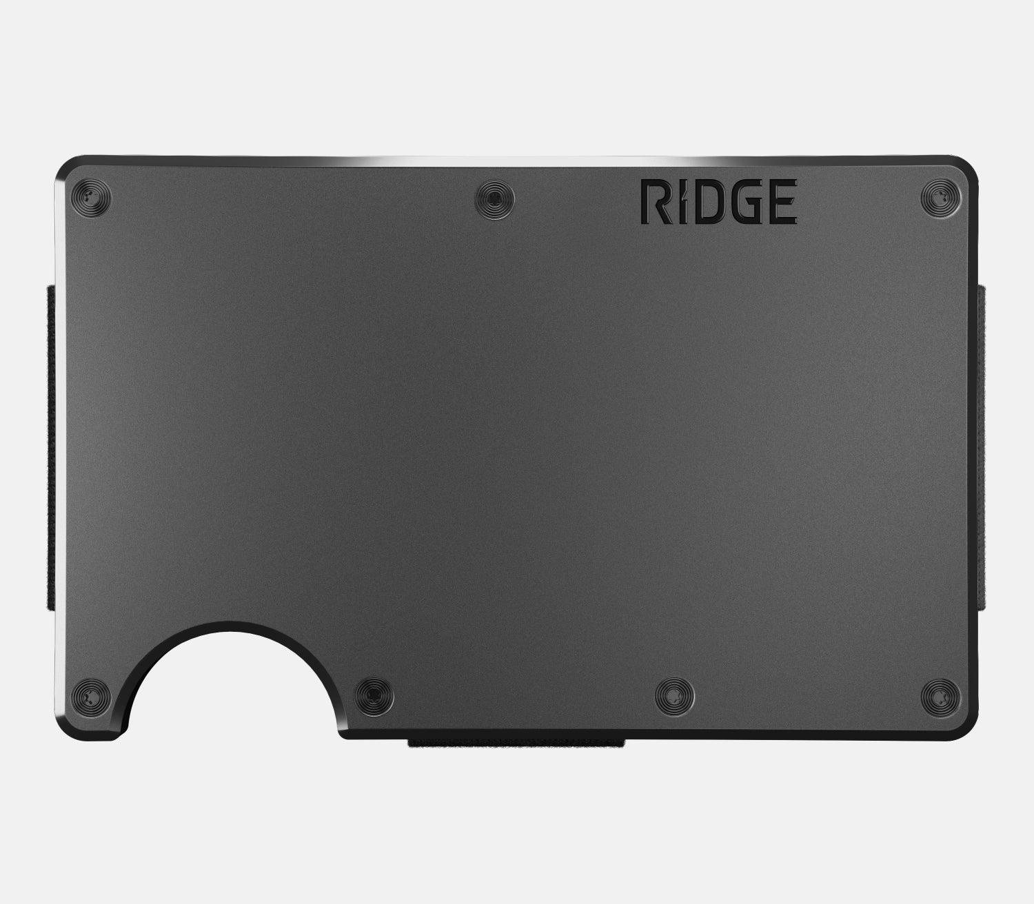The Ridge Wallet - Slim Minimalist RFID Blocking Metal Wallet for Men - Gunmetal Finish | Perfect for Everyday Carry, Travel & Secure Storage