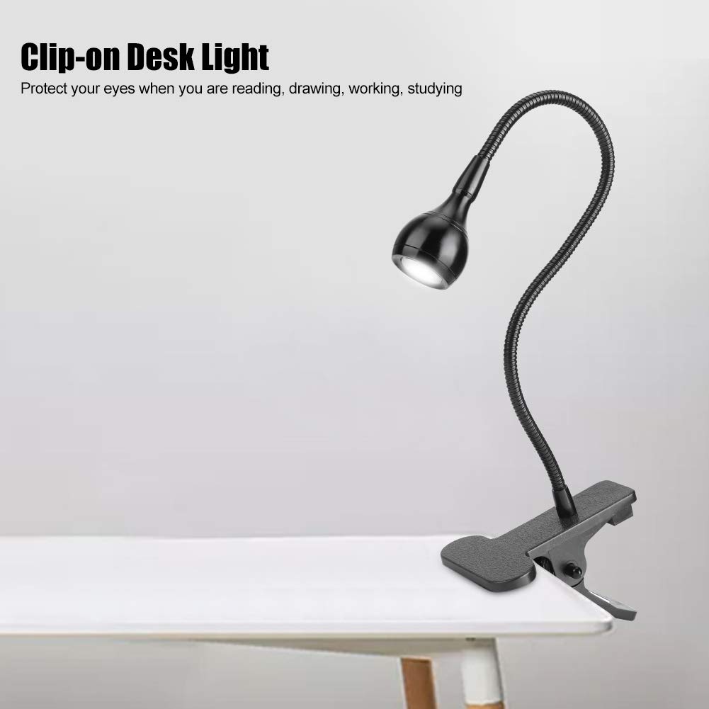 Yosoo USB LED Clamp Light - Adjustable Flexible Gooseneck Desk Lamp for Reading, Studying, Night Light | Perfect for Bedside, Office, Dorm Room & Home Use