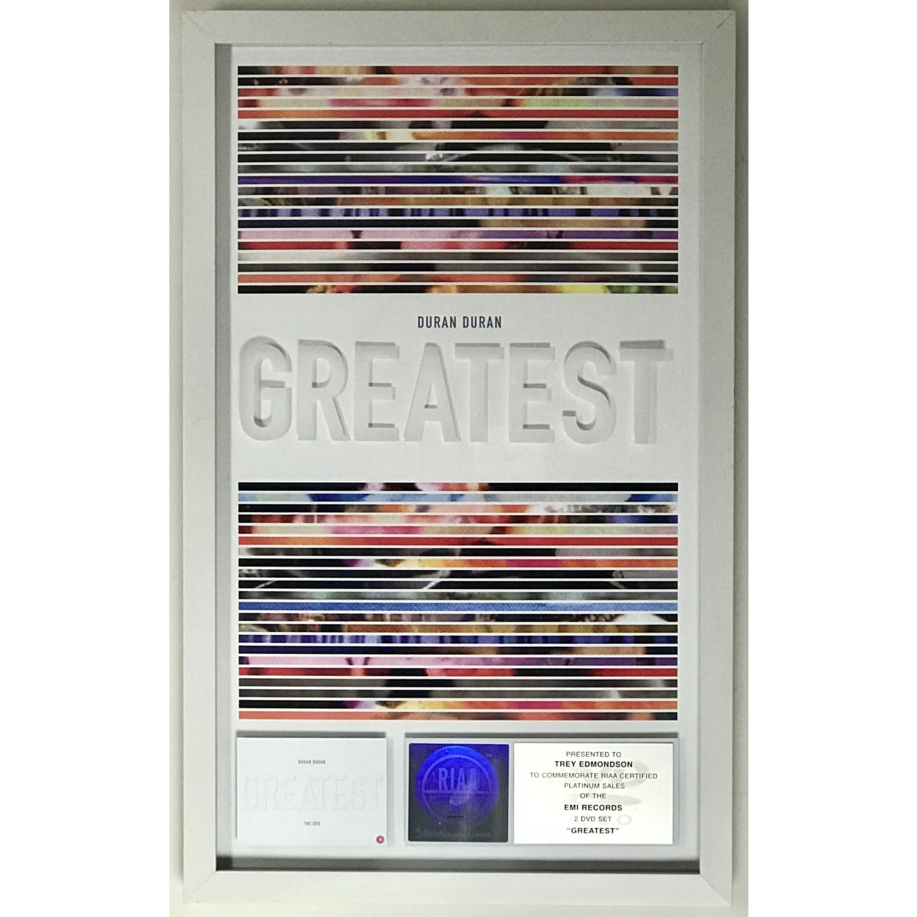 Duran Duran Greatest Hits DVD - RIAA Platinum Certified Award - Perfect for Music Lovers & Collectors, Great for Home Entertainment & Gift Giving