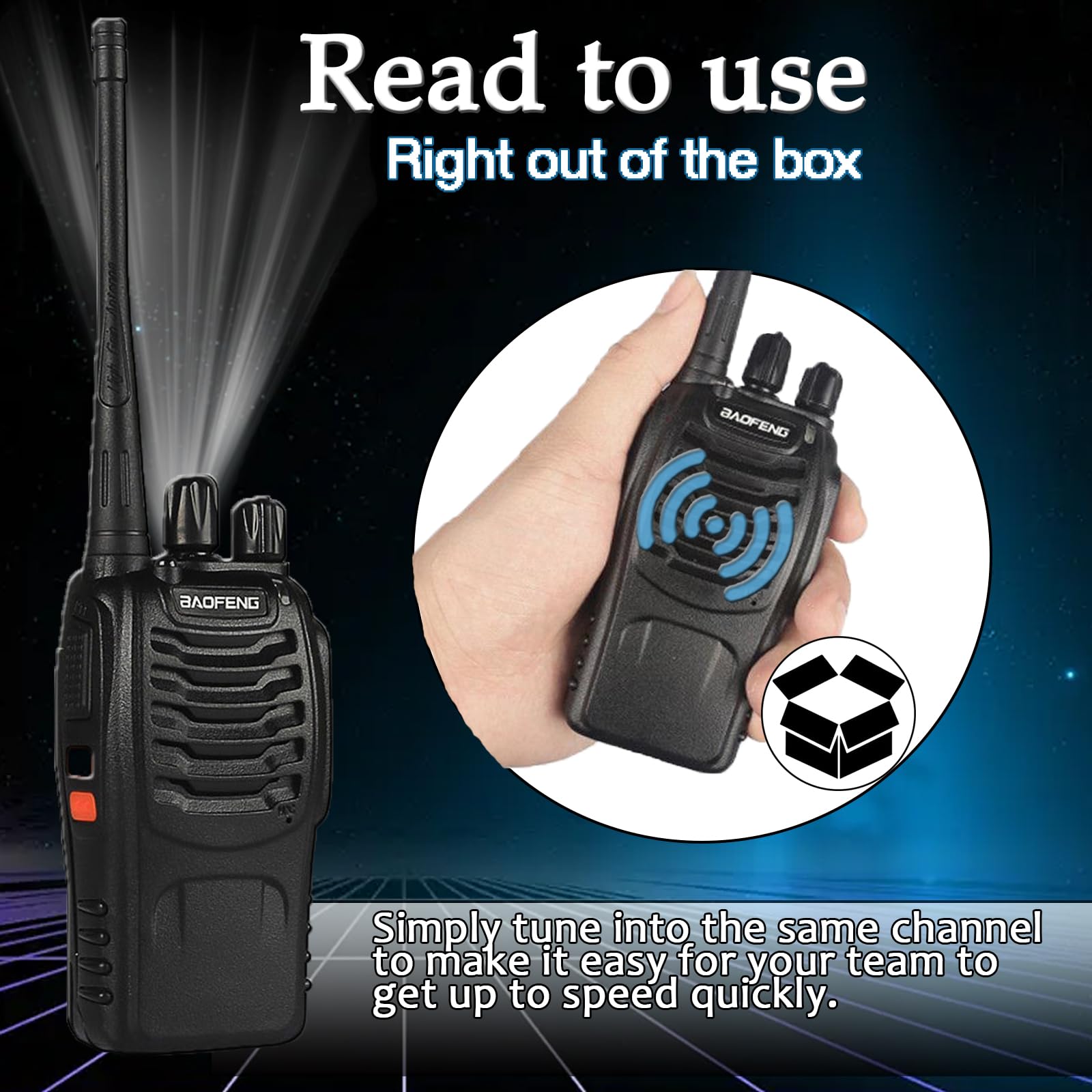 12 Pack Baofeng BF-888S Long Range Walkie Talkies for Adults - Rechargeable Two-Way Radios with 16 Channels, Earpiece Mic & Flashlight - Ideal for Team Communication, School Activities, Hunting, Skiing & Outdoor Adventures