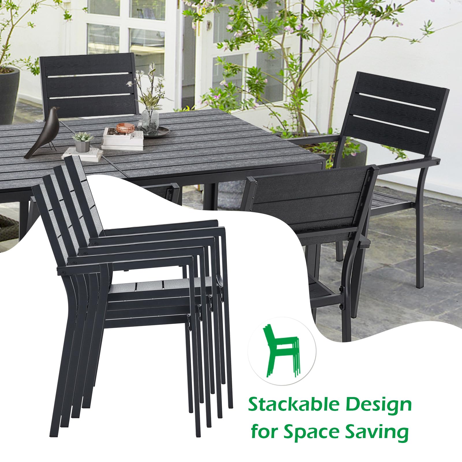 AECOJOY 7-Piece Outdoor Dining Set - 60