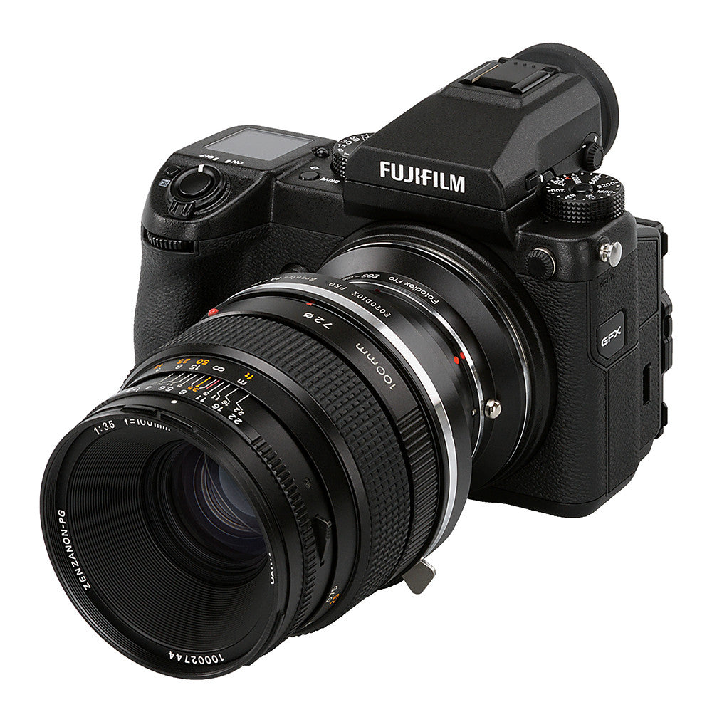 Fotodiox Pro Lens Mount Adapter - Bronica GS-1 (PG) to Fujifilm G Mount & Canon EOS (EF/EF-S) to Fujifilm GFX Adapter for GFX 50S/100S - Compatible with Mirrorless Digital Cameras for Professional Photography & Videography