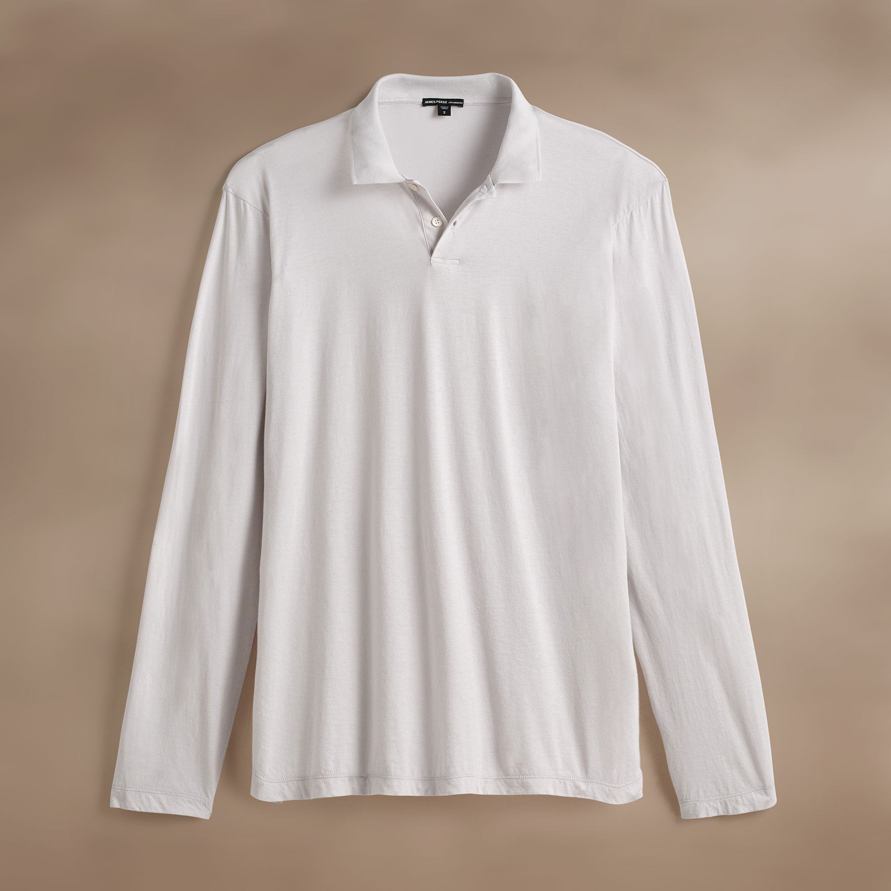 Luxe Lotus Jersey Long Sleeve Polo Shirt for Men - Soft Breathable Light Mist Color - Perfect for Golf, Business Casual & Everyday Wear