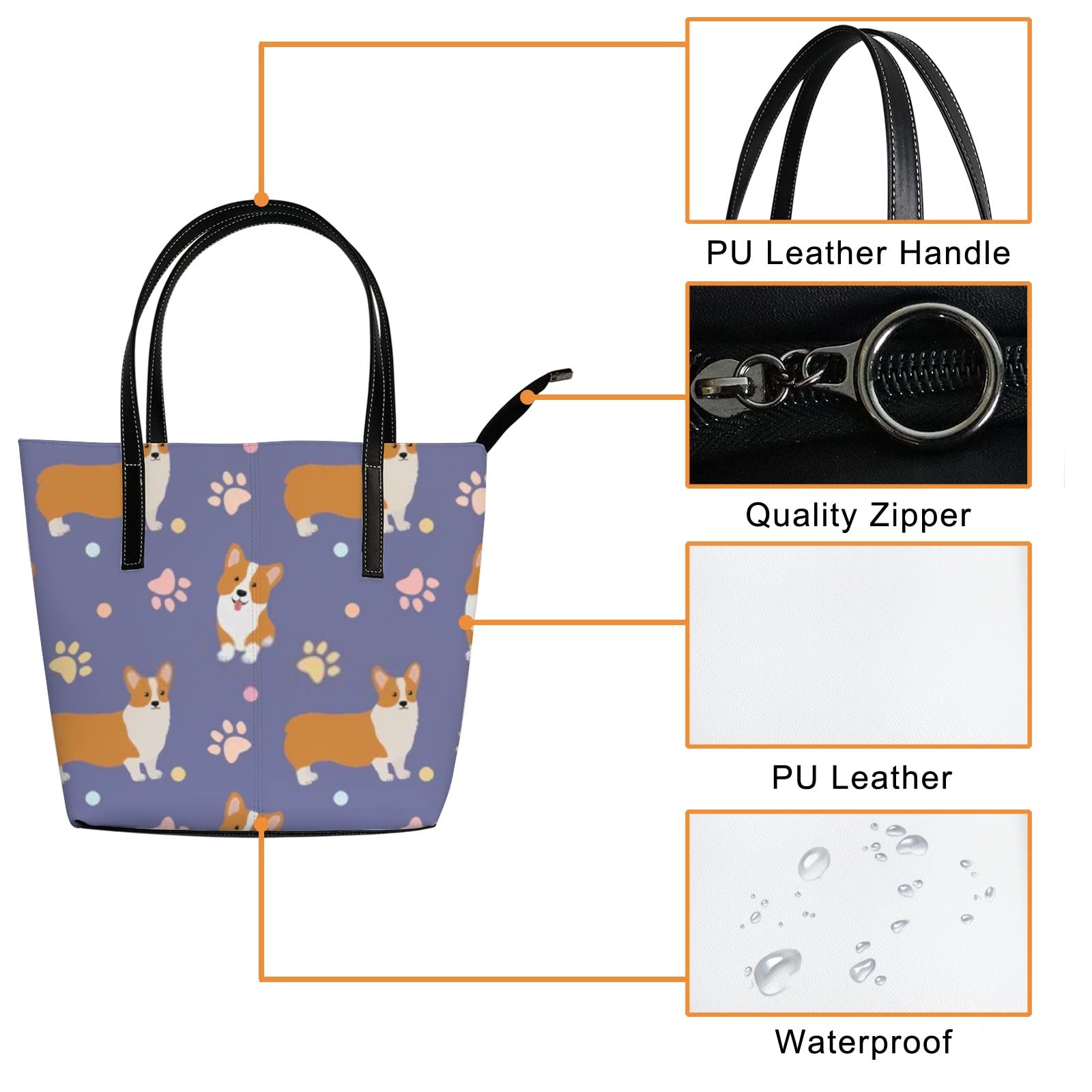 Premium Leather Tote Bag for Women - Stylish Crossbody Work Handbag - Perfect for Office, Travel & Everyday Use