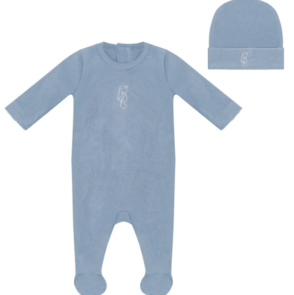 BUBANI Terry Bunny Stretchie with Hat for Babies 1M-6M | Soft Cotton Baby Romper for Newborns & Infants | Perfect for Playtime, Photo Shoots & Gifts