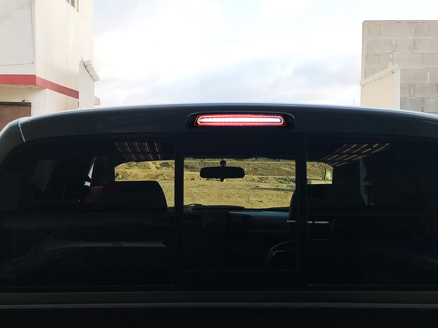 Dark Red Lens F1 Strobe Halo LED High Mount Third Brake Light for 1997-2011 Dodge Dakota - Enhanced Safety & Style for Night Driving & Off-Road Adventures