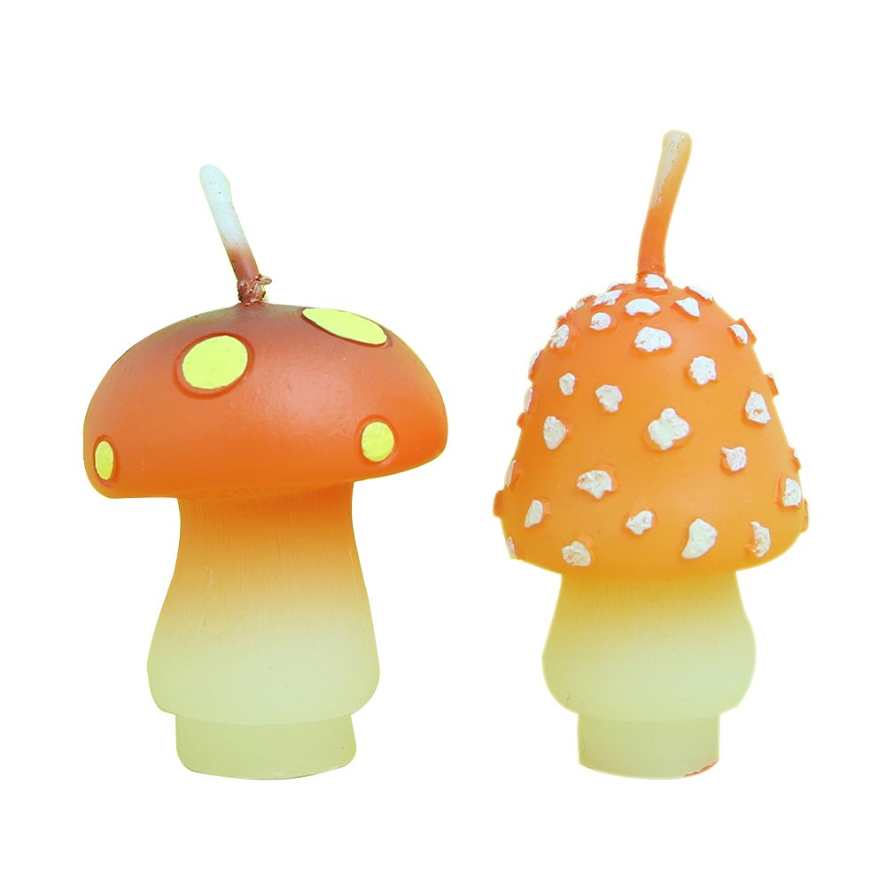 Mushroom Birthday Candles - Decorative Party Candles for Birthday, Wedding Favors & Special Events - Perfect for Cake Toppers, Table Decorations & Gift Boxes