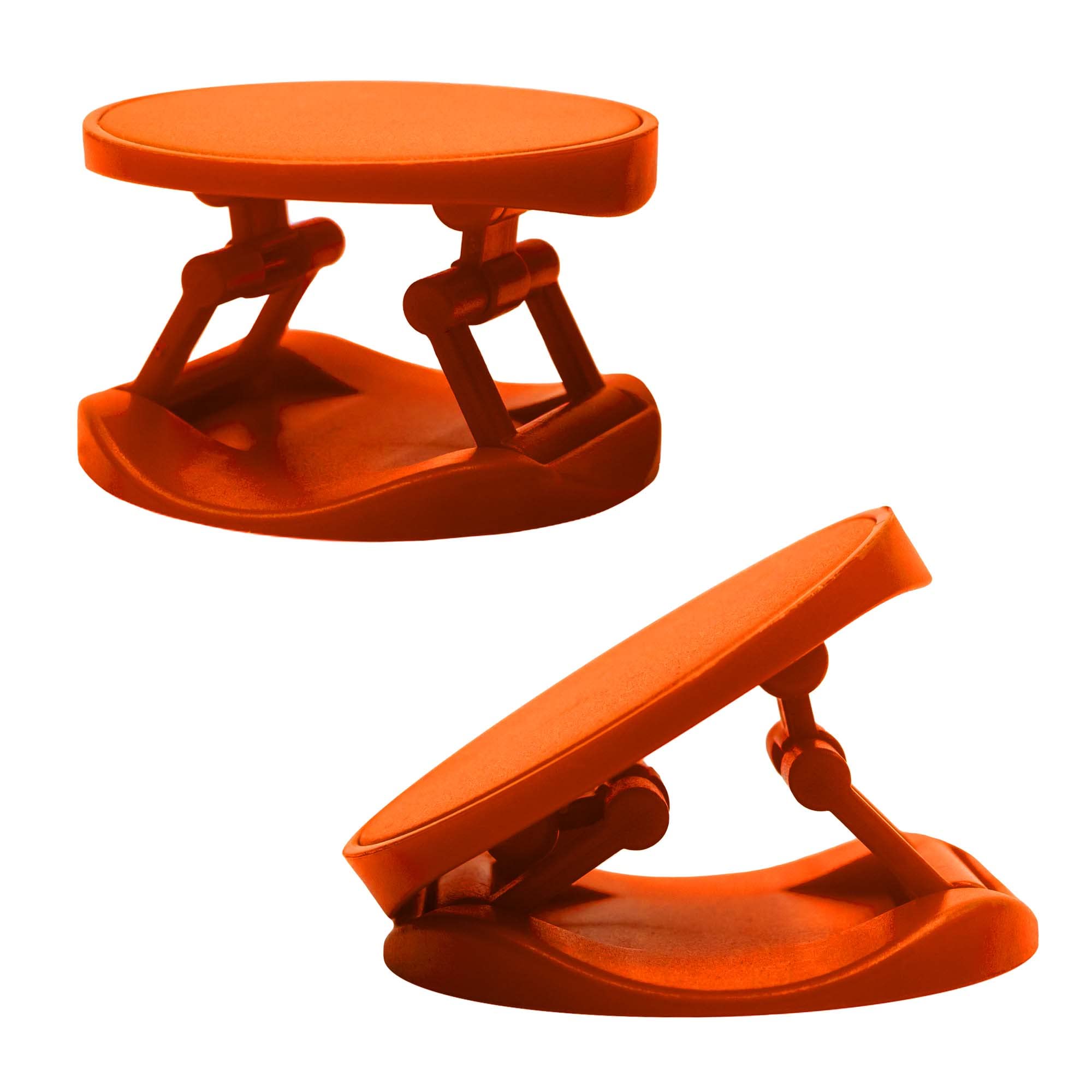 Non-Slip Cell Phone Grip Holder Stand for iPhone 14/13/12 & Samsung Galaxy S23/S22 - Orange | Portable Phone Kickstand for Hands-Free Viewing, Gaming & Video Calls