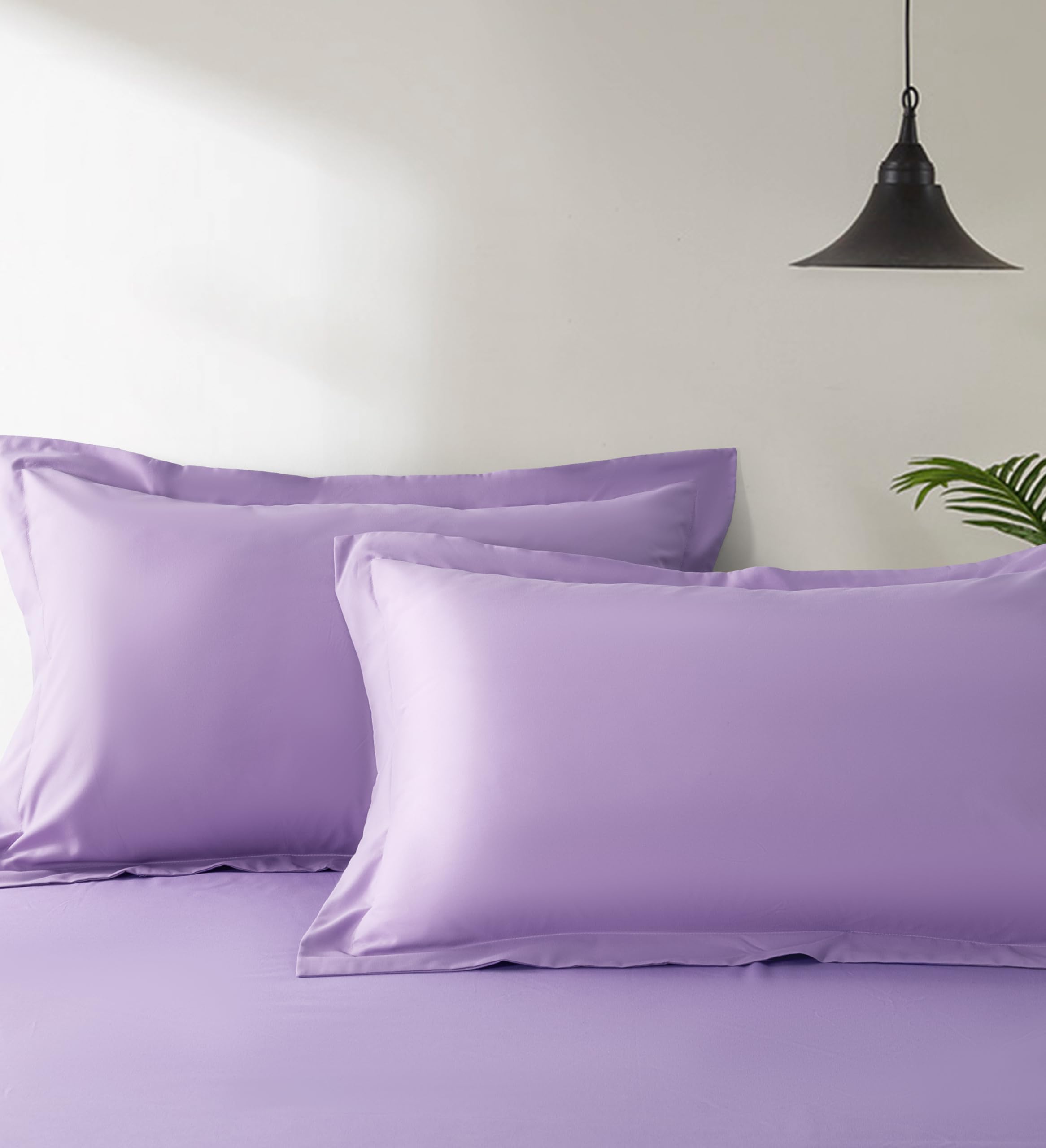 2 Pack Small Pillow Cases 12x16 Inches Light Purple Microfiber Pillow Covers with Wide Edge Envelope Closure - Soft, Breathable & Non-Shrinking Toddler Pillowcases for Nursery, Kids Room & Travel