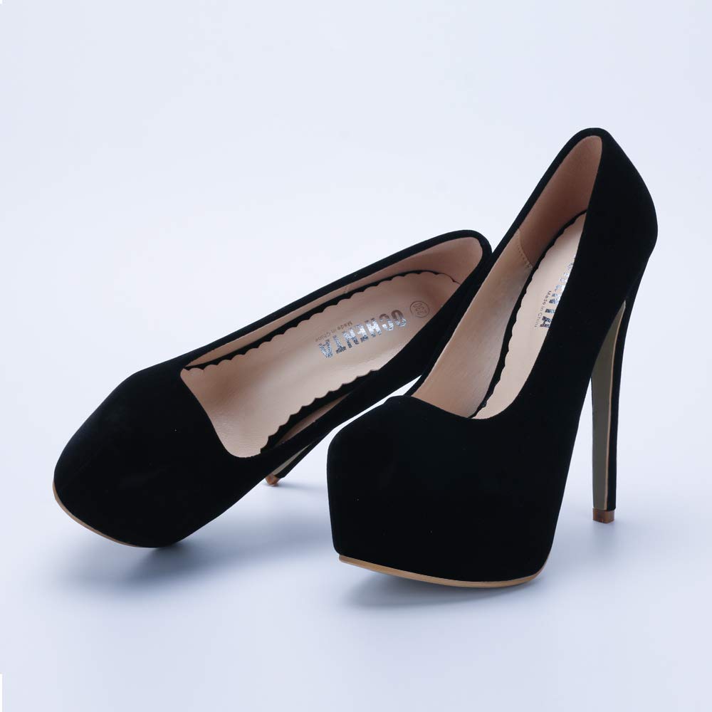 OCHENTA Women's Hidden Platform Stiletto High Heels - Slip On Pumps for Women | Comfortable Dress Shoes for Party, Wedding & Evening Events