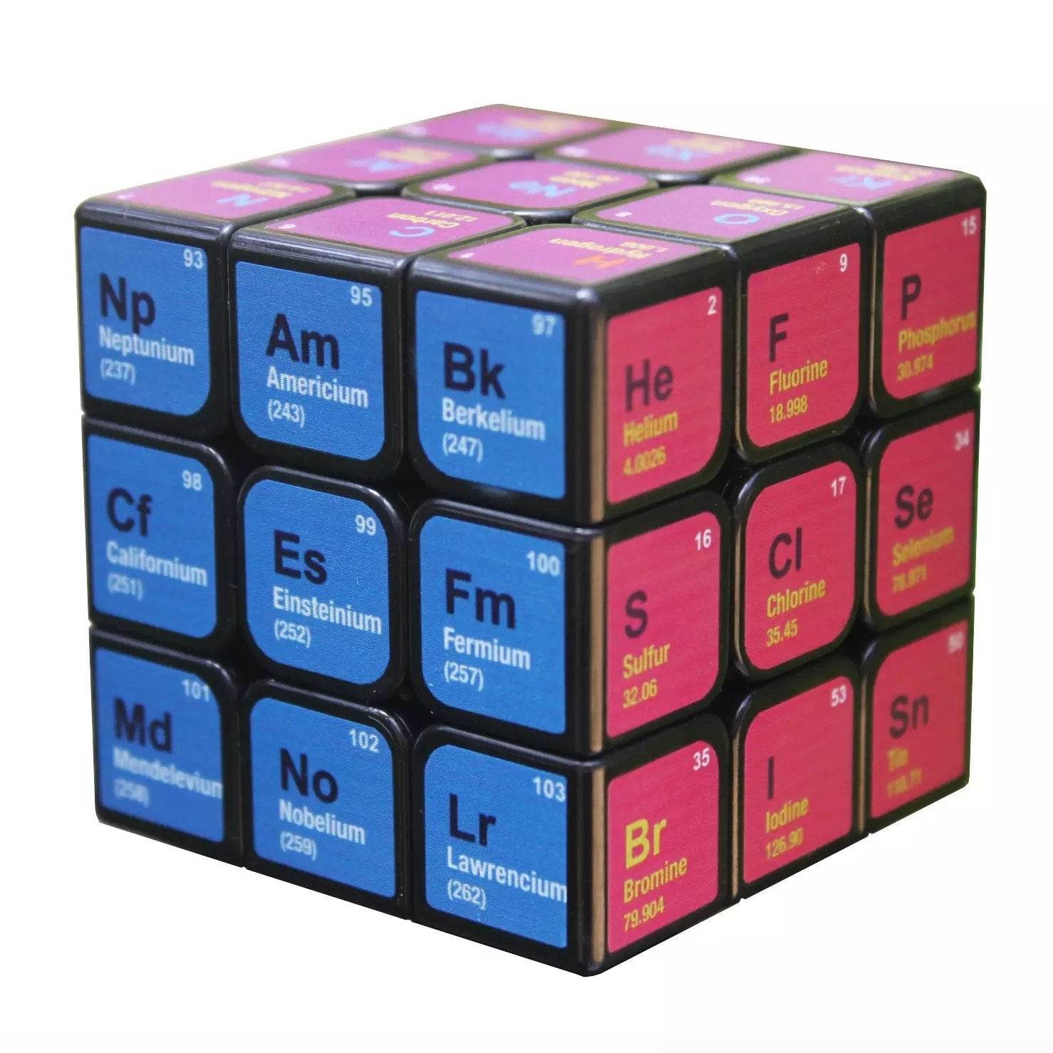 Rubik's Cube Periodic Table - Educational STEM Toy for Kids & Adults - Perfect for Learning Chemistry & Problem Solving at Home or School