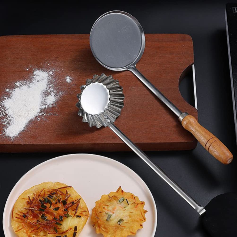 Hemoton 6-Piece Aluminum Bunuelos & Waffle Molds Set with Handle - Rosette Cutter, Cookie & Fried Dough Maker for Home Baking, Parties & Holiday Cooking
