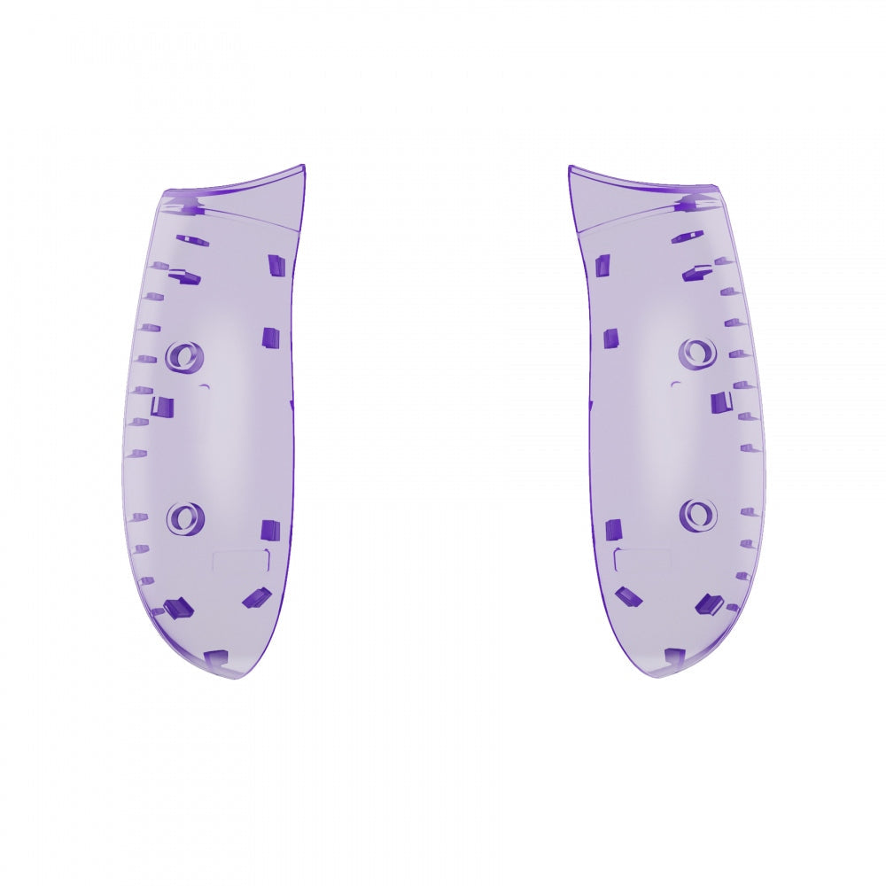 eXtremeRate Transparent Clear Atomic Purple Replacement Front Housing Shell with Side Rails Panel for Xbox One X & S Controller (Model 1708) - Perfect for Gaming, Customization & Controller Repair
